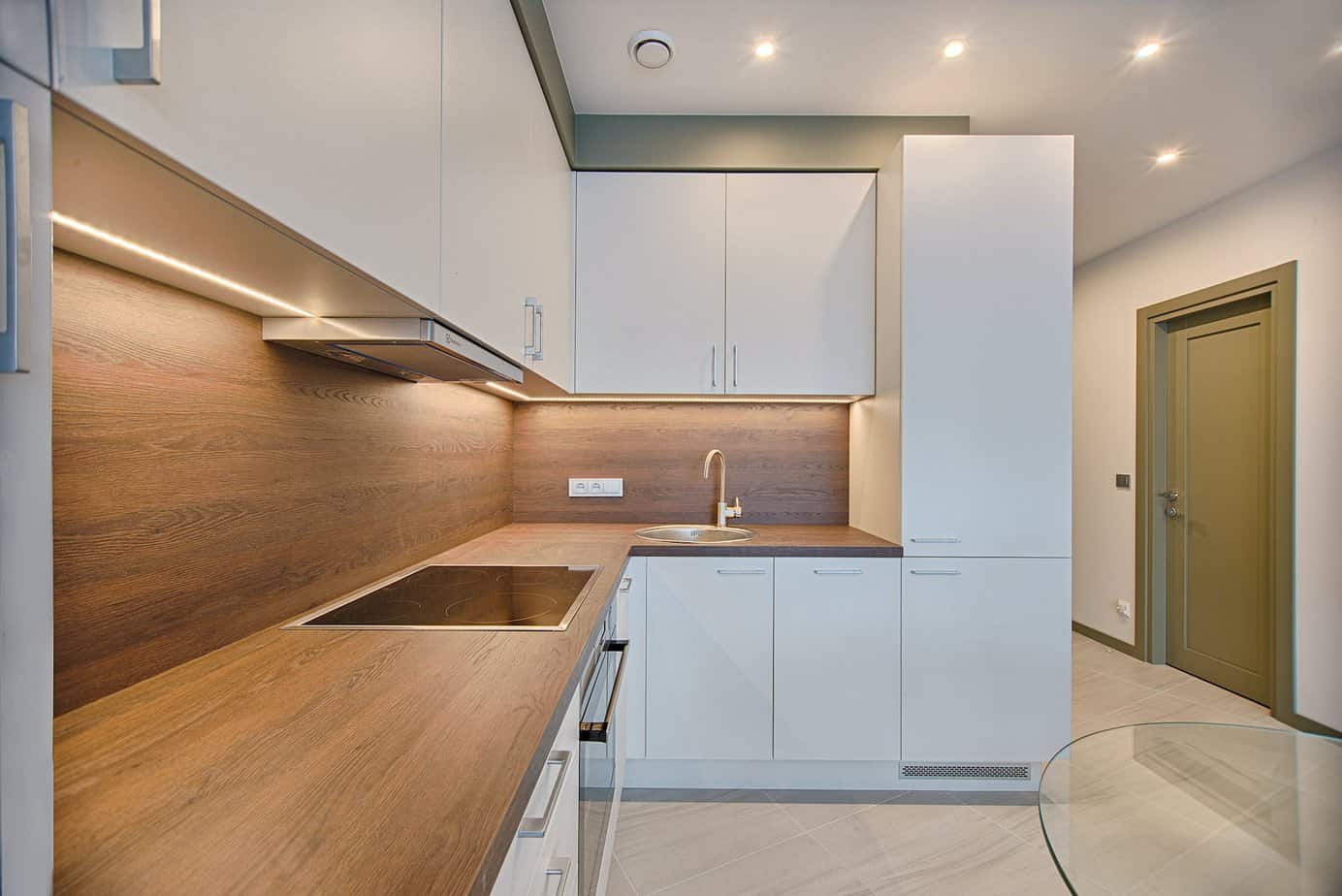 white wooden modular kitchen - What You Can Expect from a Luxury Apartment