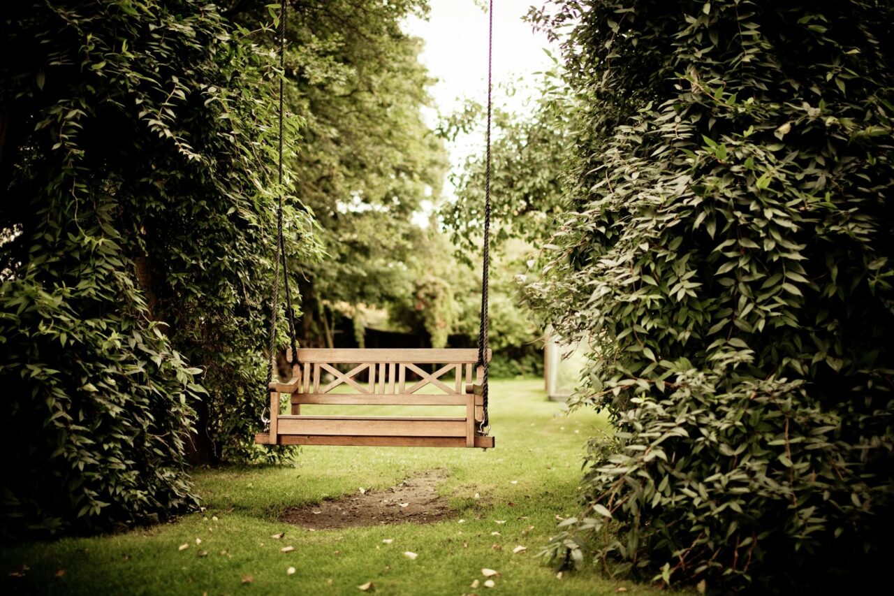 gazebo against trees